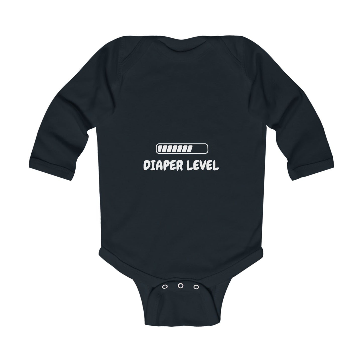Diaper Level Baby Long Sleeve One-piece