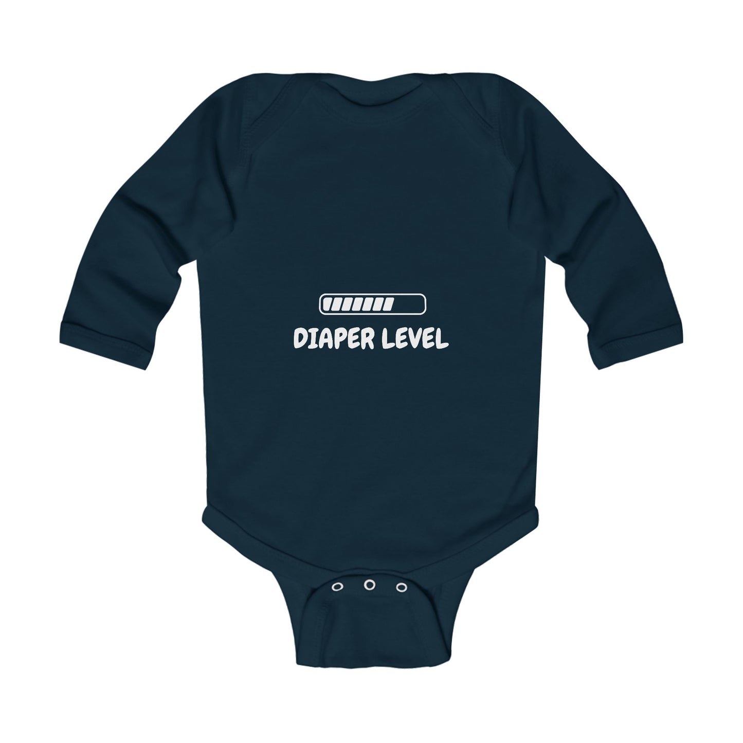 Diaper Level Baby Long Sleeve One-piece