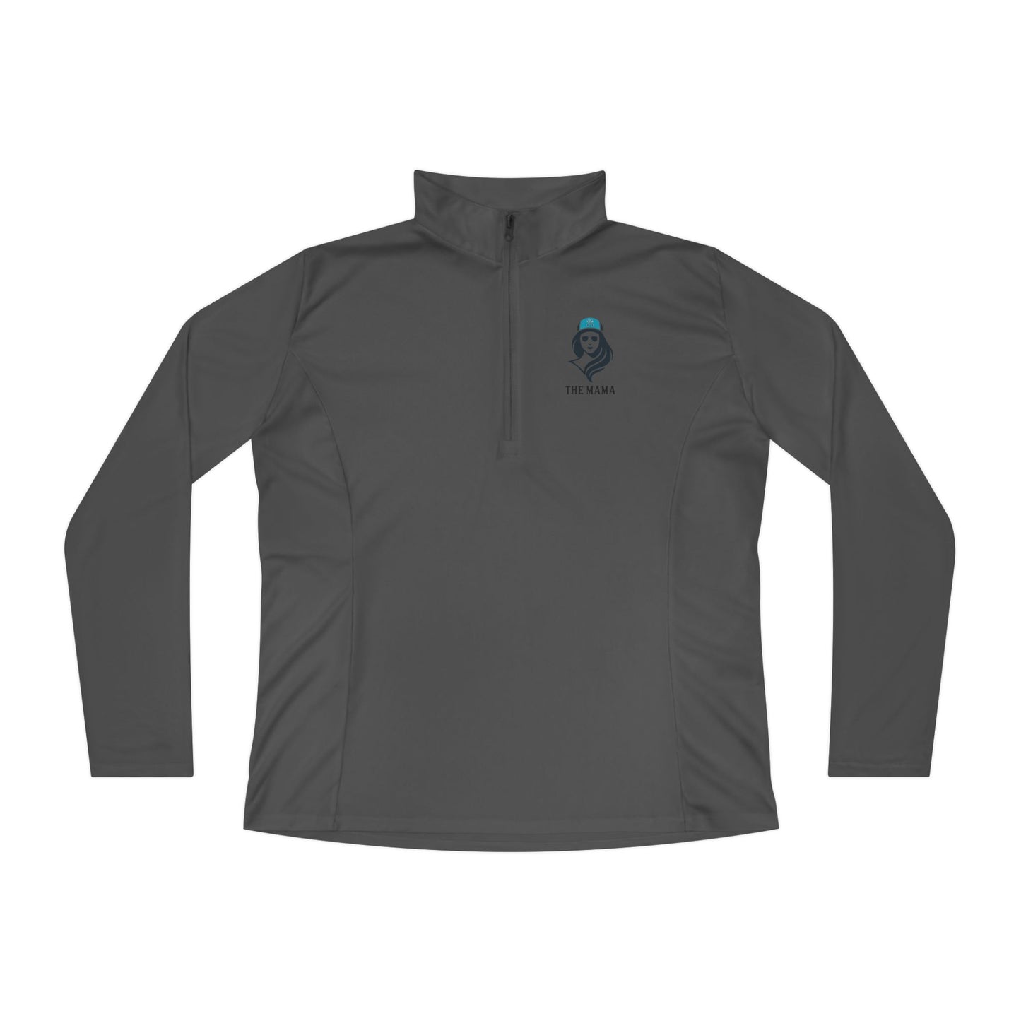The Mama Quarter-Zip Pullover Iron Grey Long-sleeve