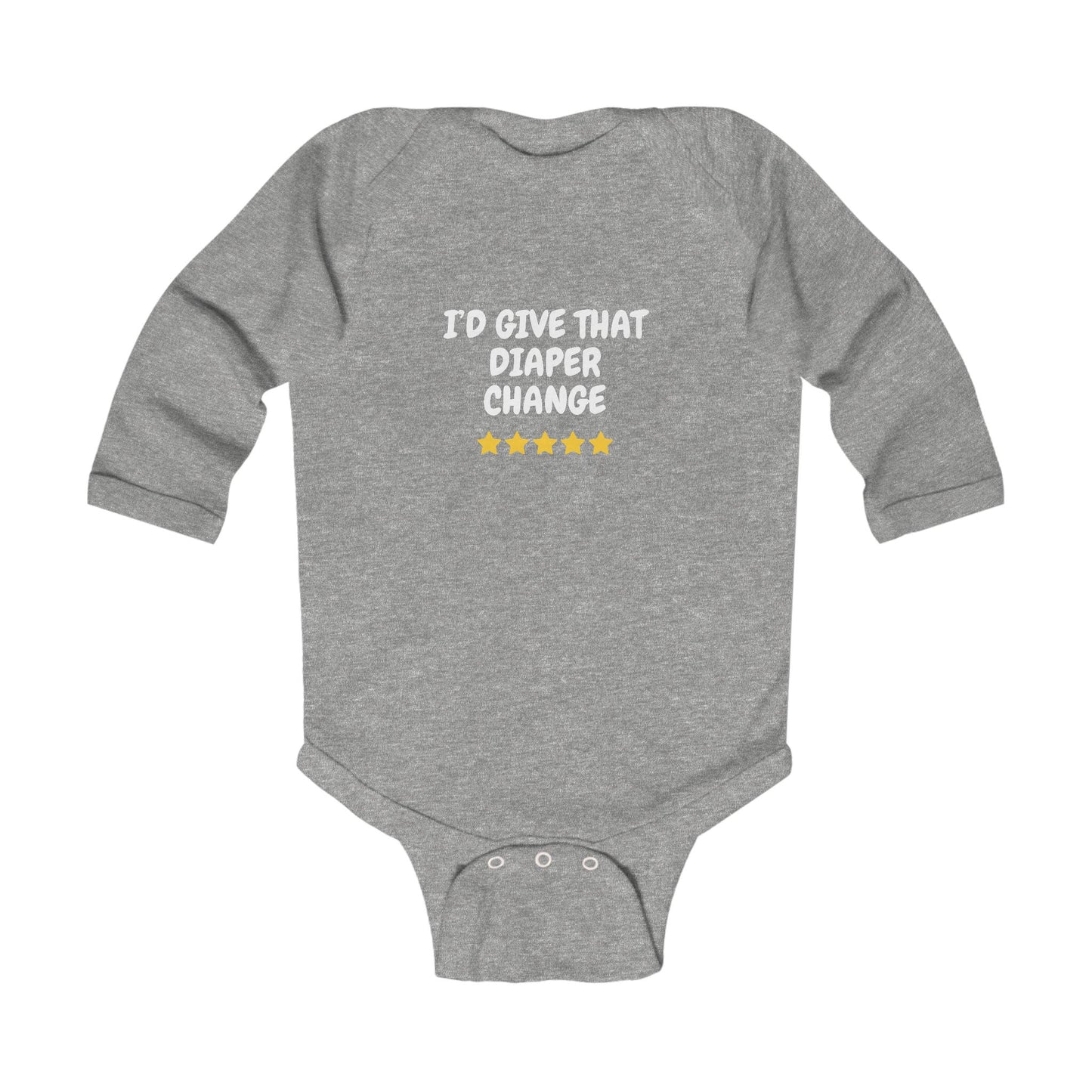 5 Star Diaper Change Infant Long Sleeve Bodysuit