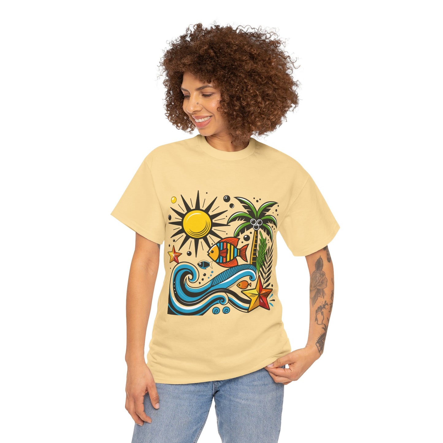 Paradise in Pattern High Contrast Tee
