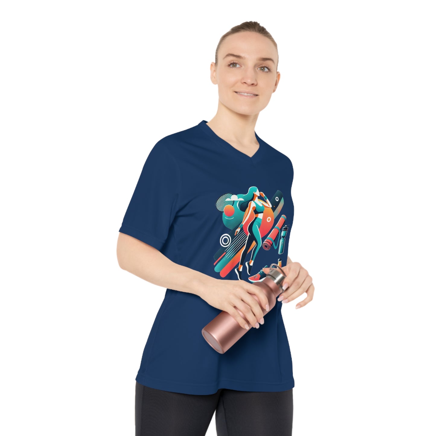 Mom Moves V-Neck Sport Tee