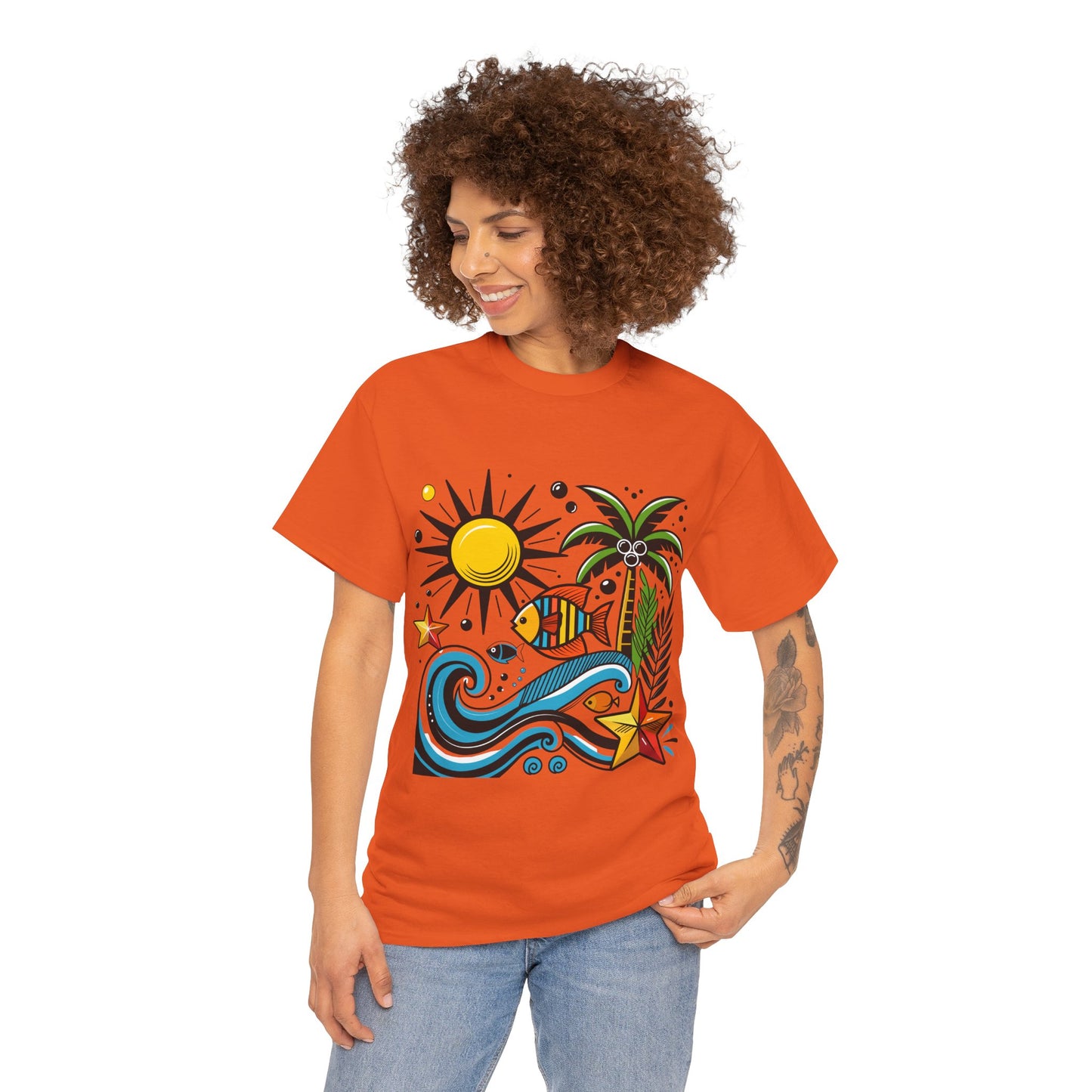 Paradise in Pattern High Contrast Tee