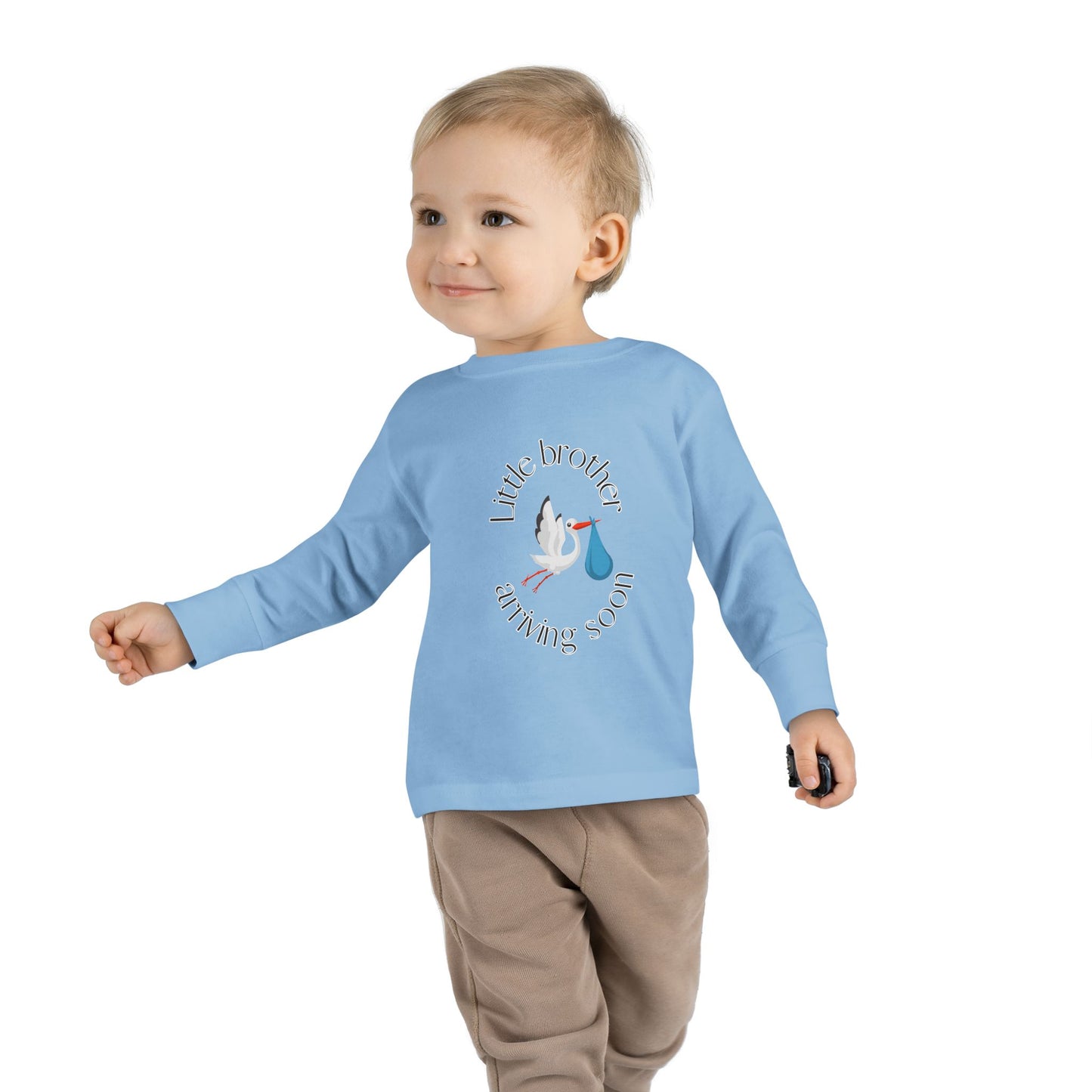Little Brother Arriving Soon Toddler Long Sleeve Tee