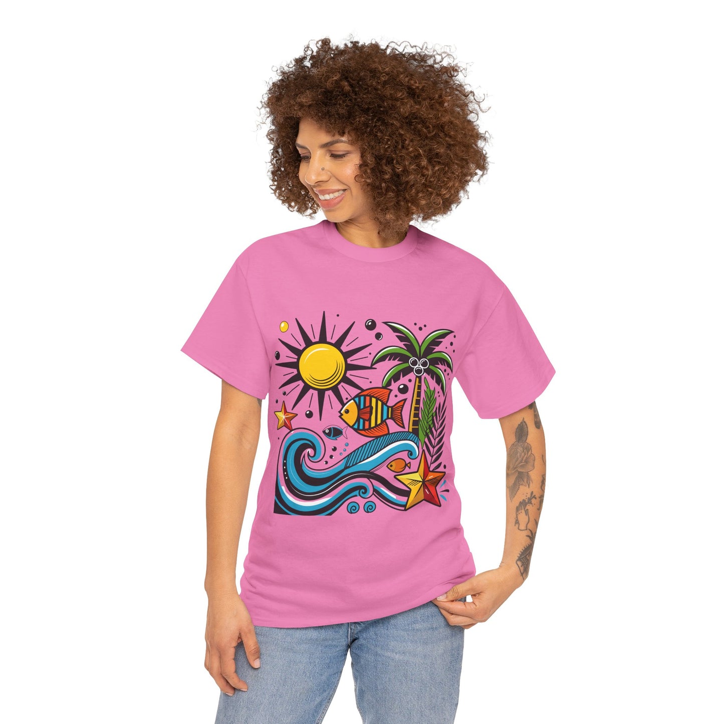 Paradise in Pattern High Contrast Tee