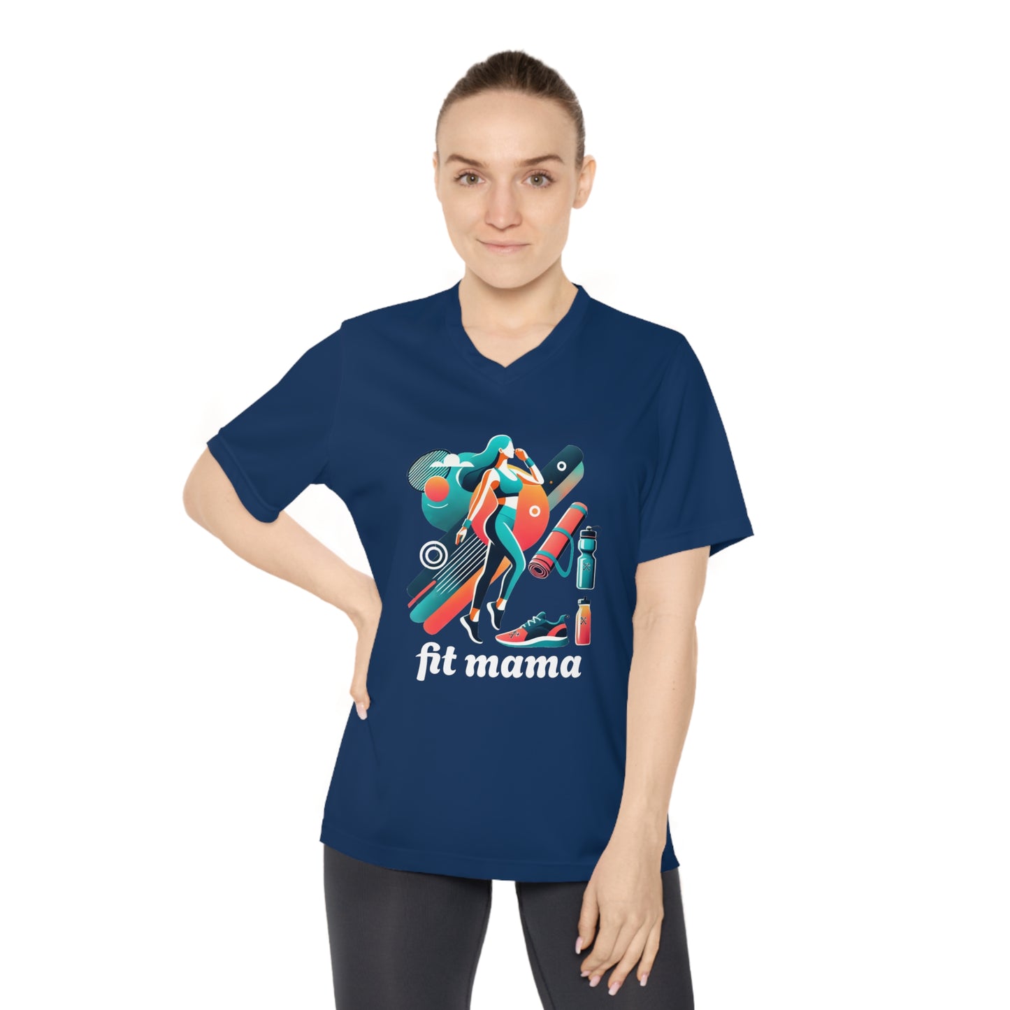 Mom Moves V-Neck Sport Tee