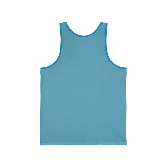 Namaste Here Dad Jersey Tank Aqua TriBlend: Tank Top