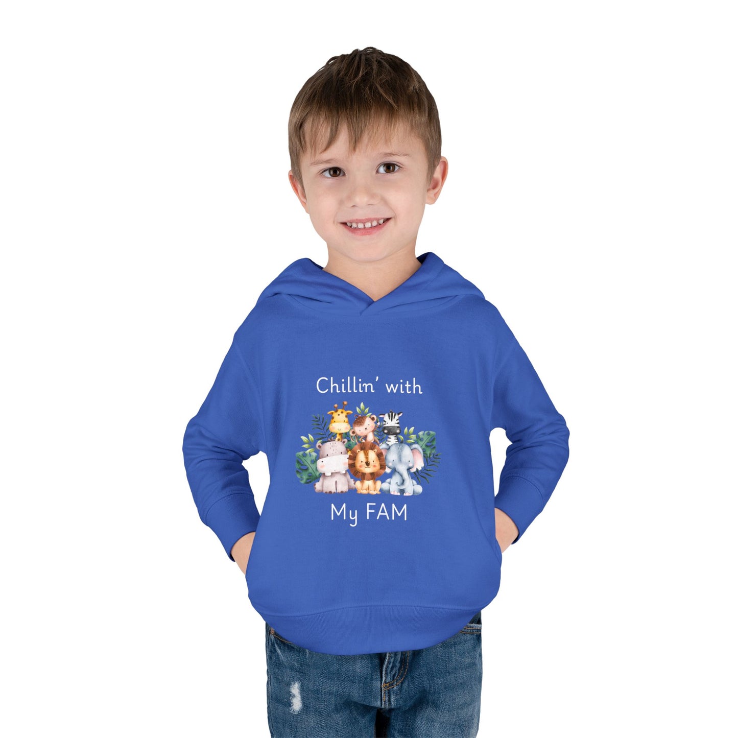 Chillin with My Fam Toddler Fleece Hoodie