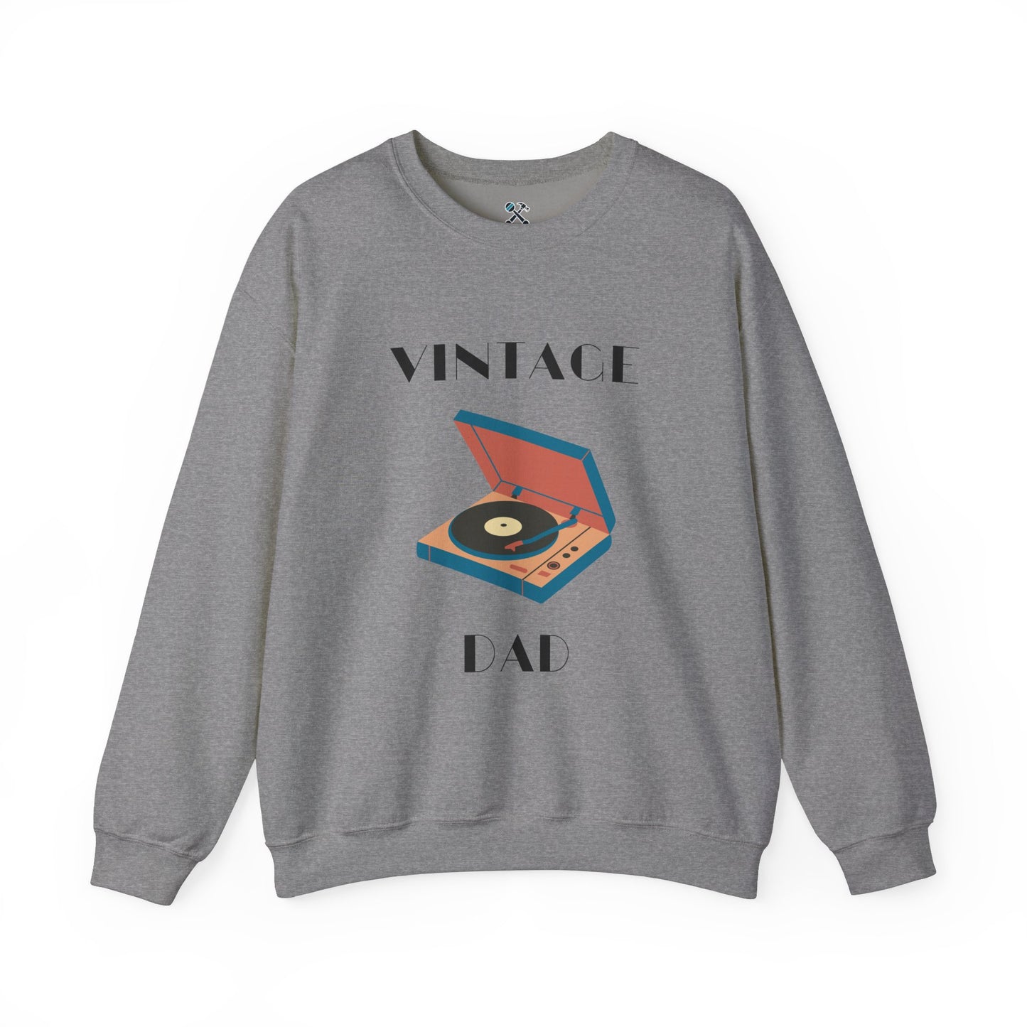 Vintage Dad Heavy Blend™ Crewneck Sweatshirt Graphite Heather Sweatshirt
