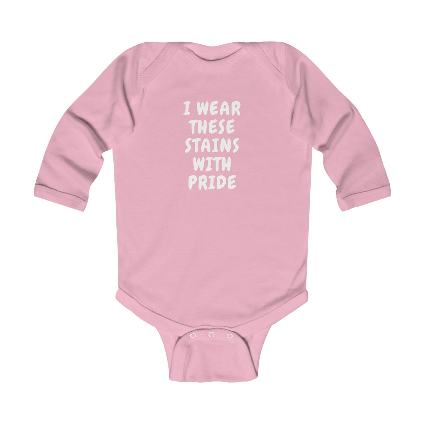 Wearing These Stains with Pride Baby Long Sleeve One-piece
