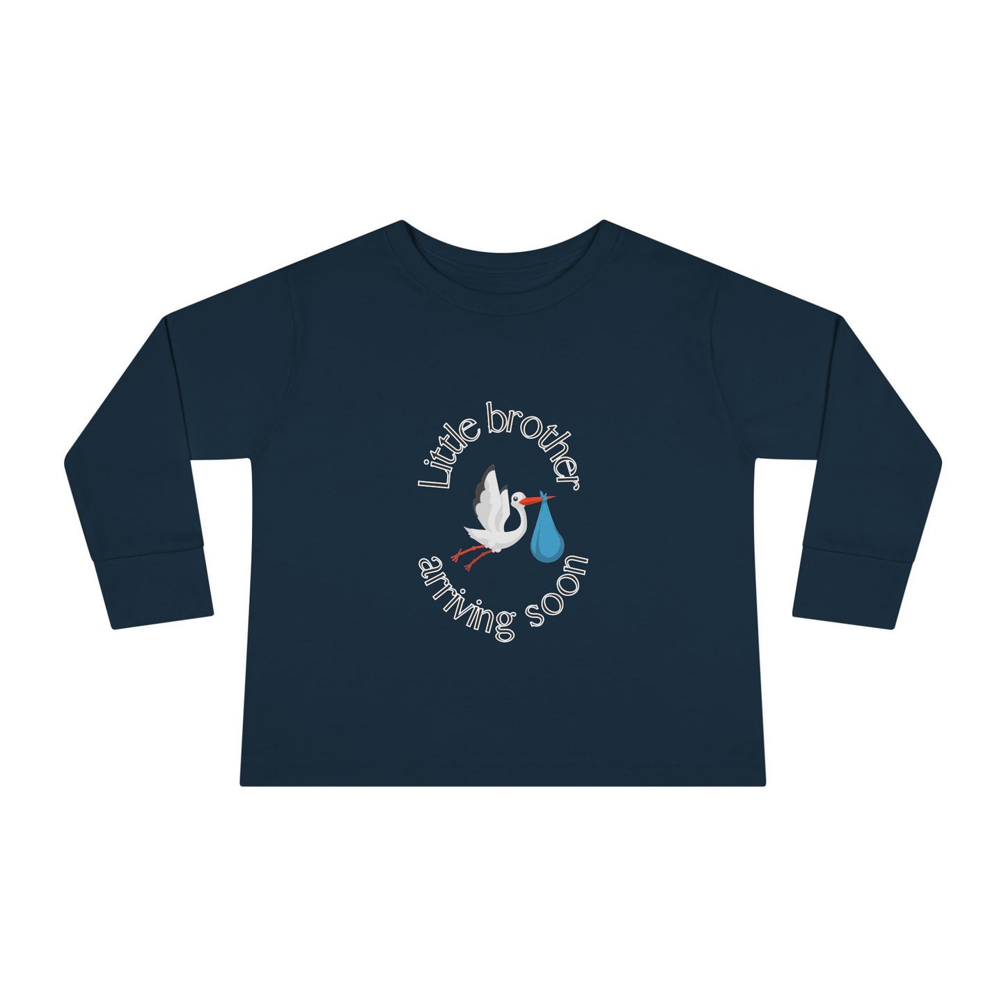 Little Brother Arriving Soon Toddler Long Sleeve Tee