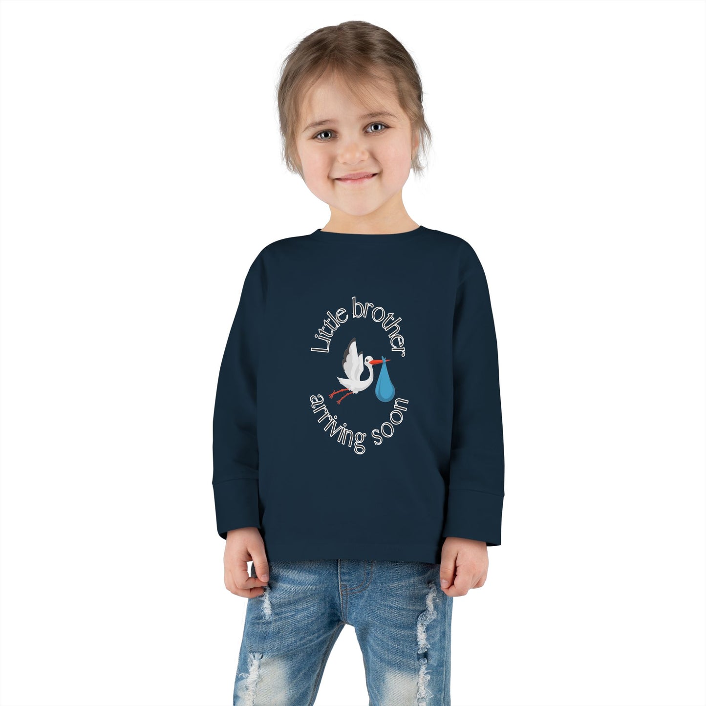 Little Brother Arriving Soon Toddler Long Sleeve Tee