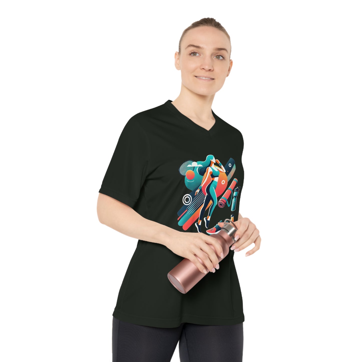Mom Moves V-Neck Sport Tee