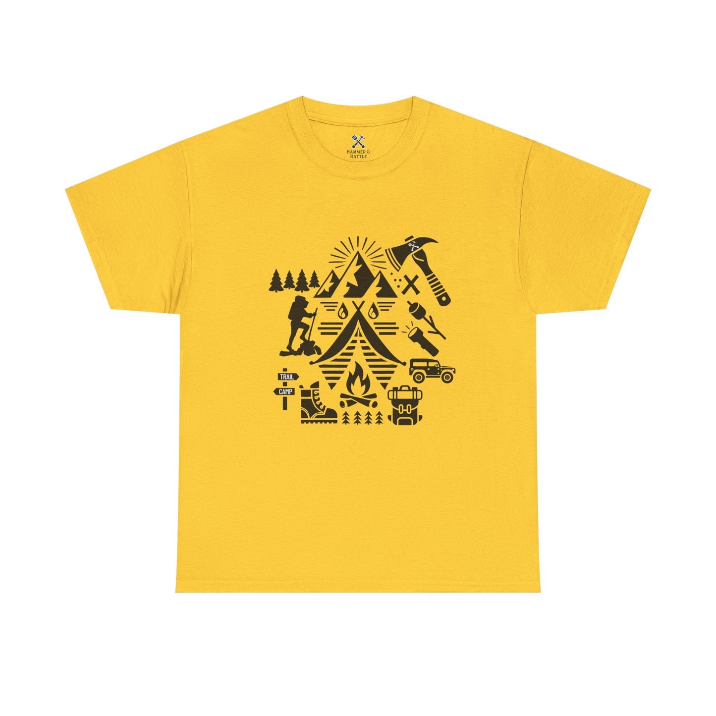 High Contrast Camping Scene Tee