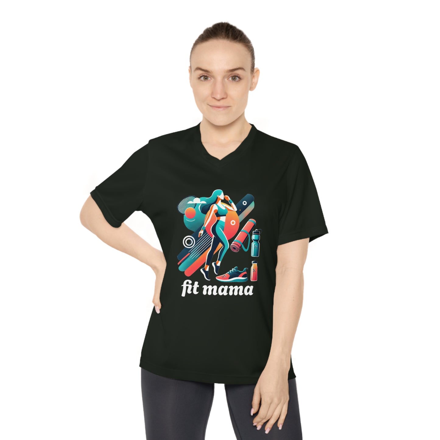 Mom Moves V-Neck Sport Tee