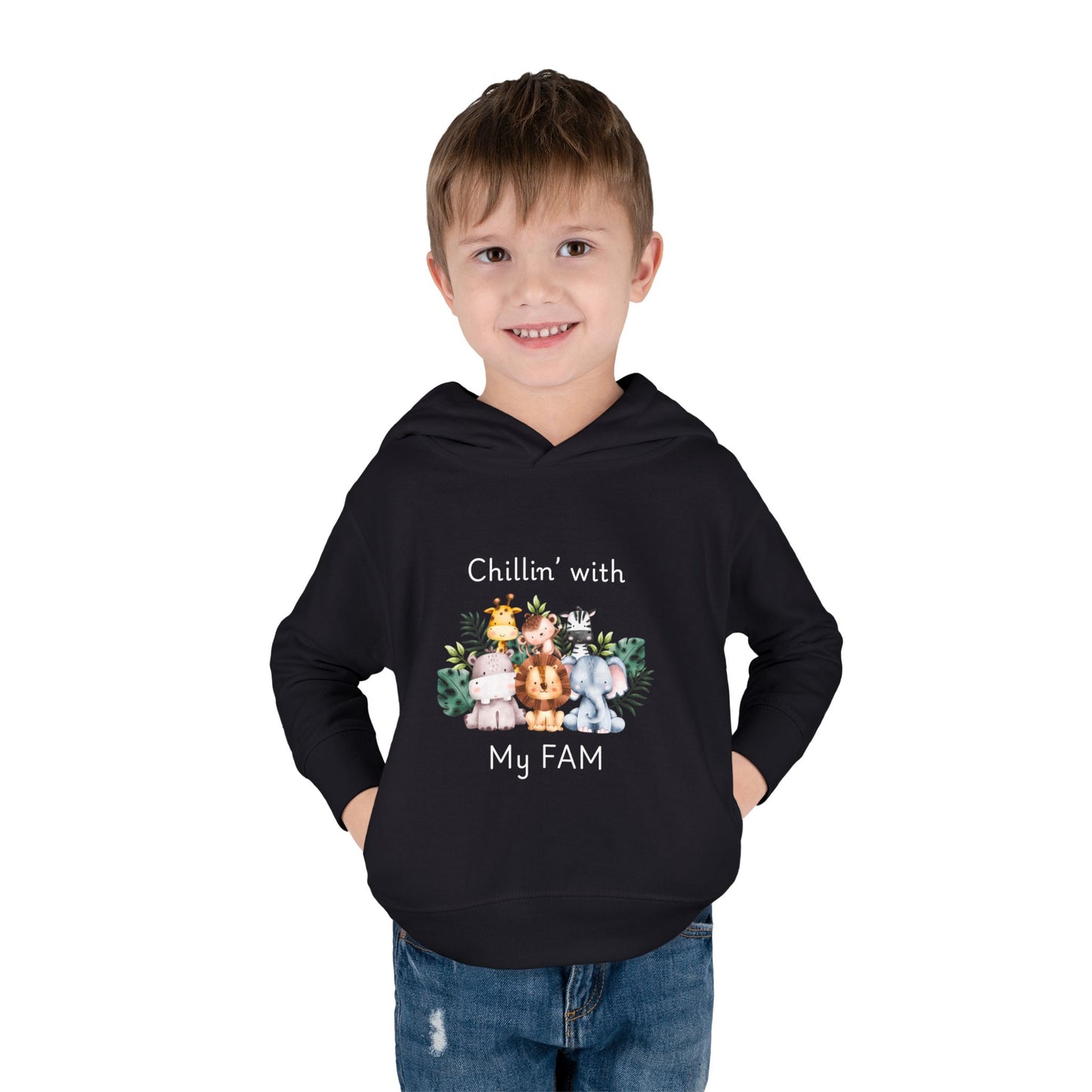 Chillin with My Fam Toddler Fleece Hoodie