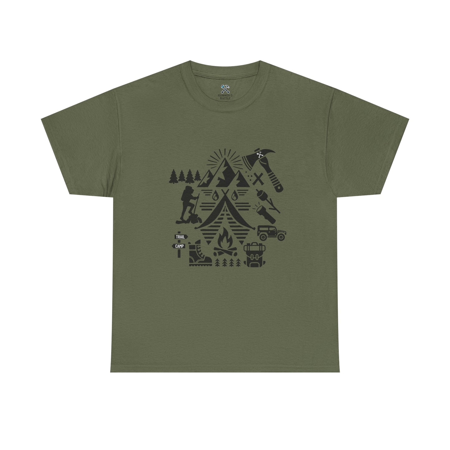 High Contrast Camping Scene Tee