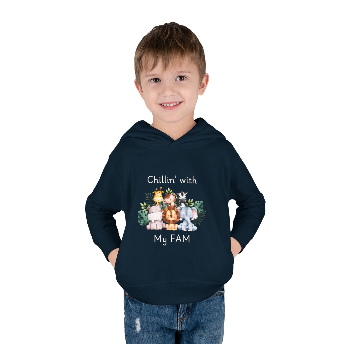 Chillin with My Fam Toddler Fleece Hoodie