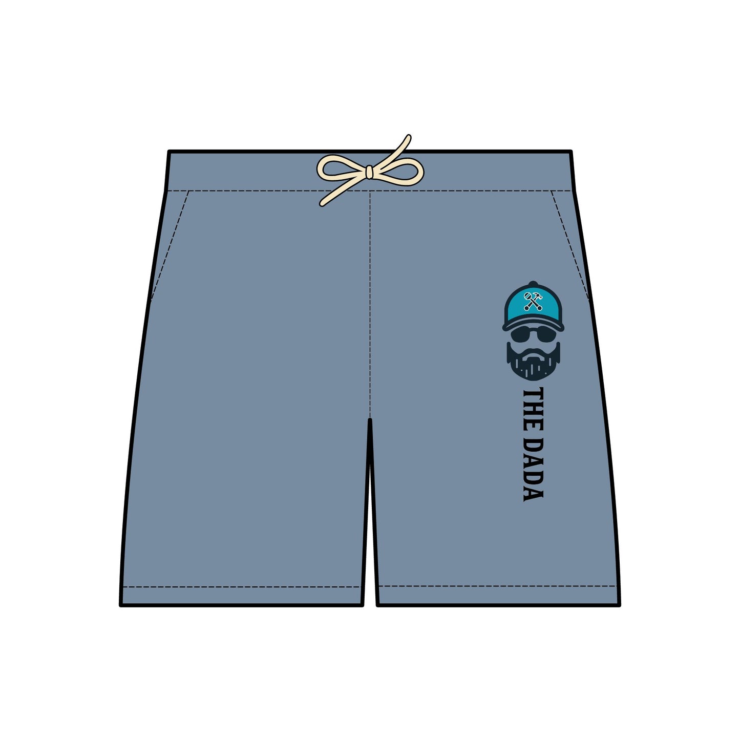 The Dada Light Fleece Shorts Blue Jean Trousers
