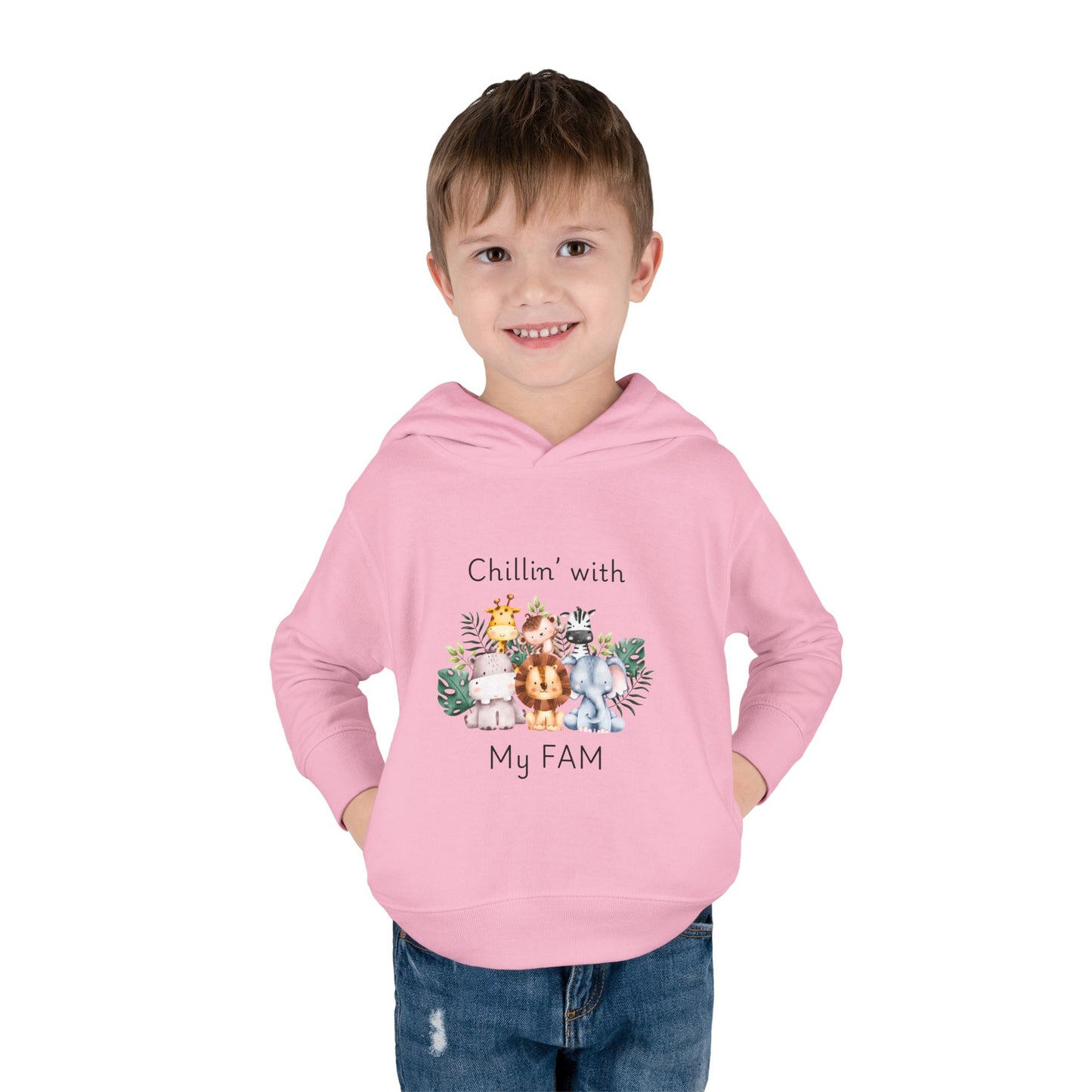 Chillin with My Fam Toddler Fleece Hoodie