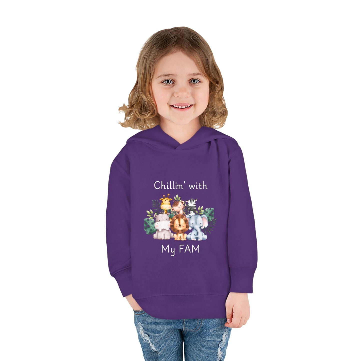 Chillin with My Fam Toddler Fleece Hoodie