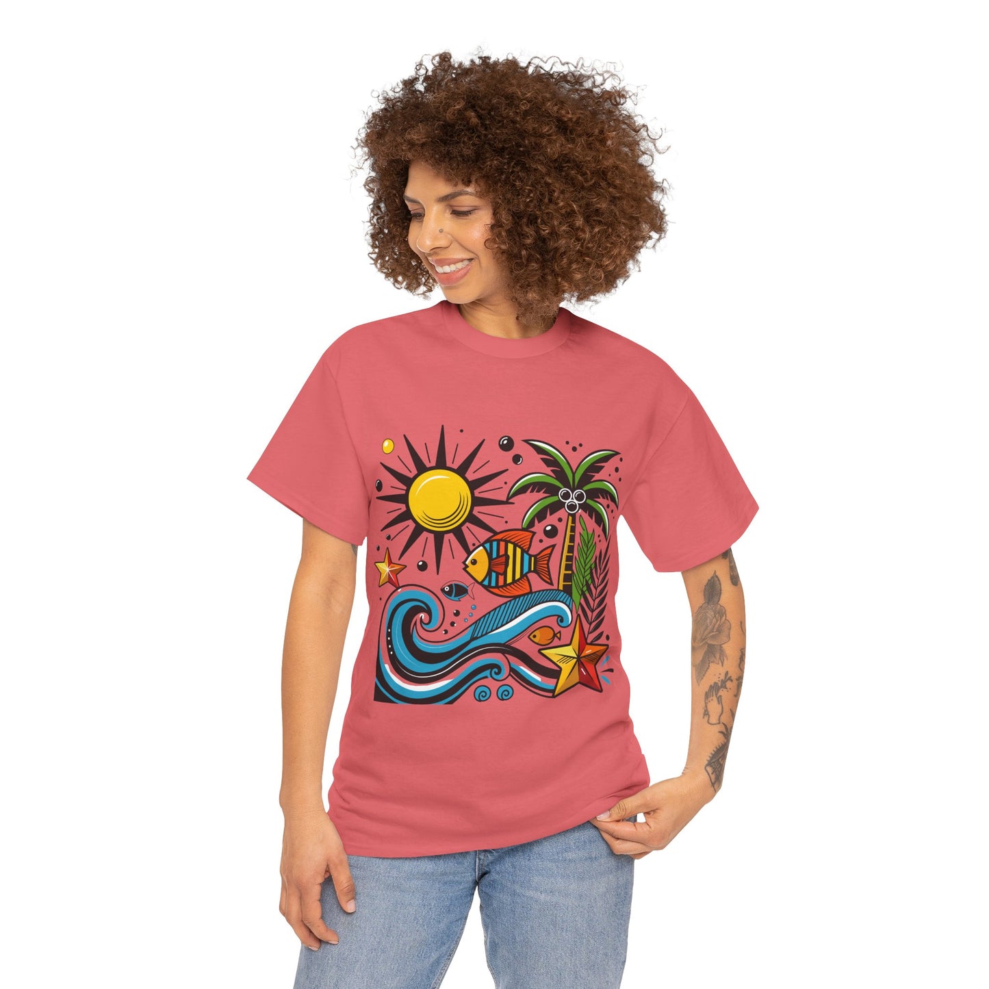 Paradise in Pattern High Contrast Tee