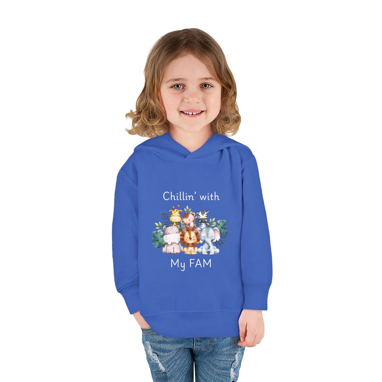 Chillin with My Fam Toddler Fleece Hoodie