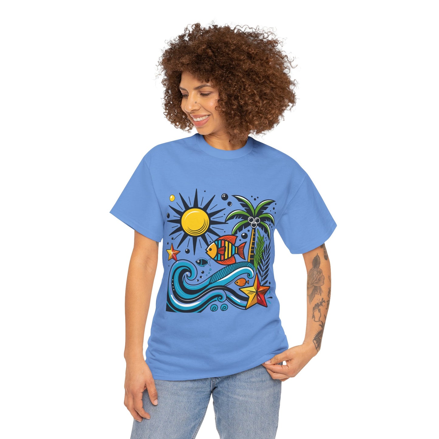 Paradise in Pattern High Contrast Tee