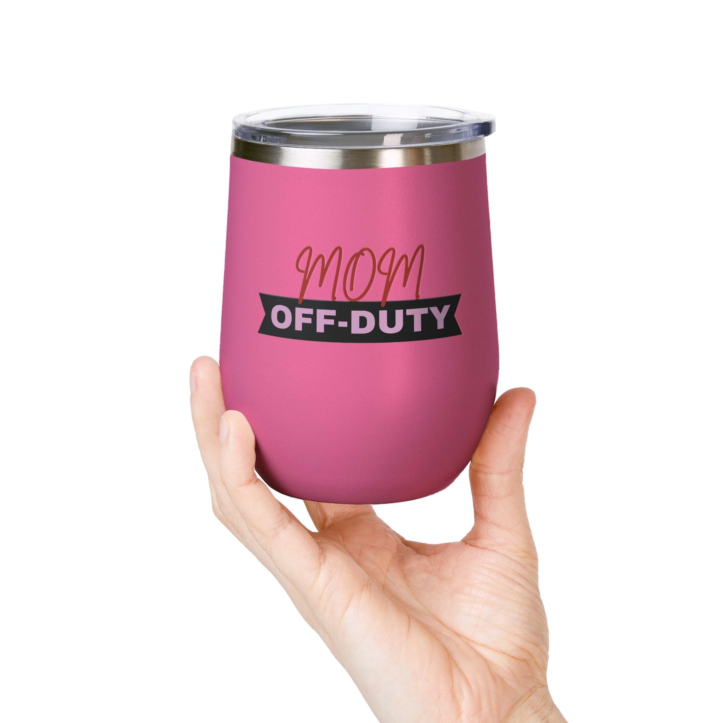 Mom Off Duty Wine Tumbler, 12oz