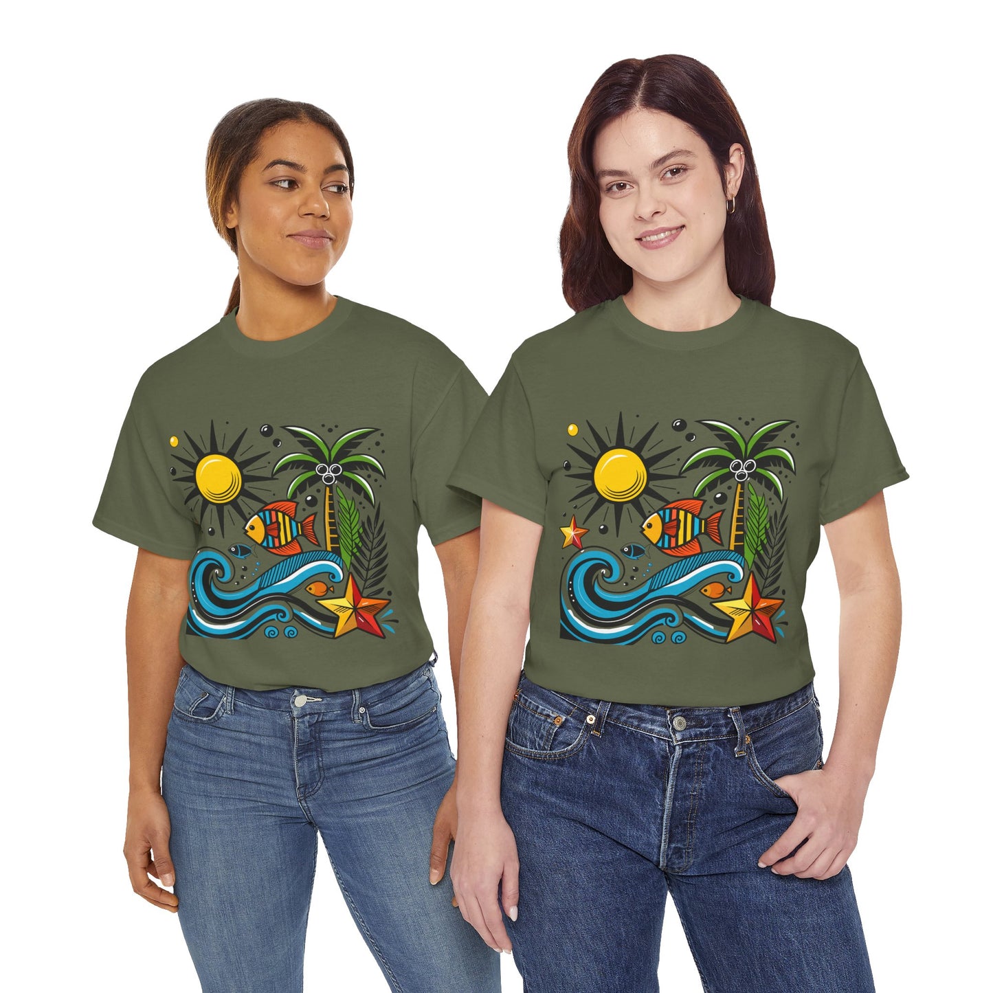 Paradise in Pattern High Contrast Tee