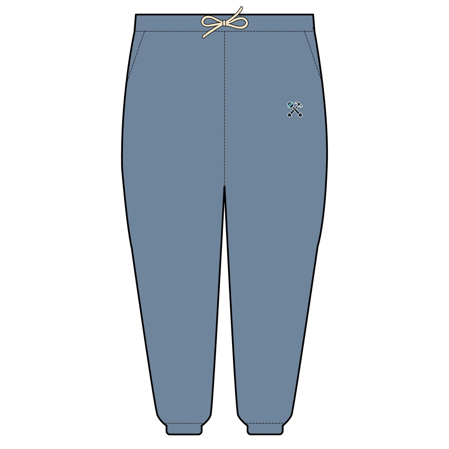 Hammer & Rattle Lightweight Fleece Joggers Blue Jean Trousers