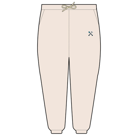 Hammer & Rattle Lightweight Fleece Joggers Ivory Trousers