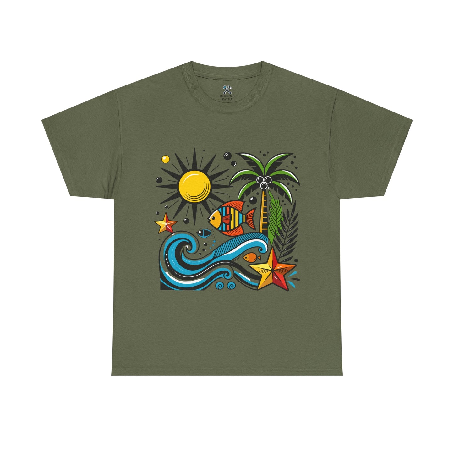 Paradise in Pattern High Contrast Tee