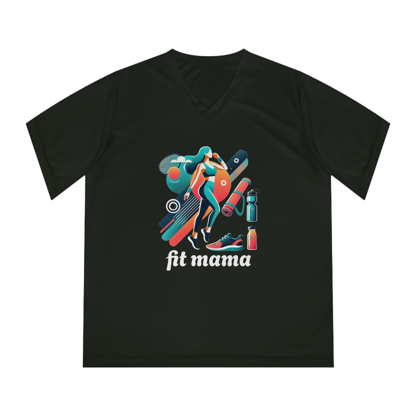 Mom Moves V-Neck Sport Tee