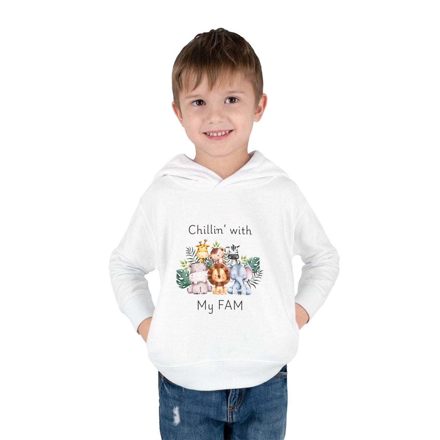Chillin with My Fam Toddler Fleece Hoodie