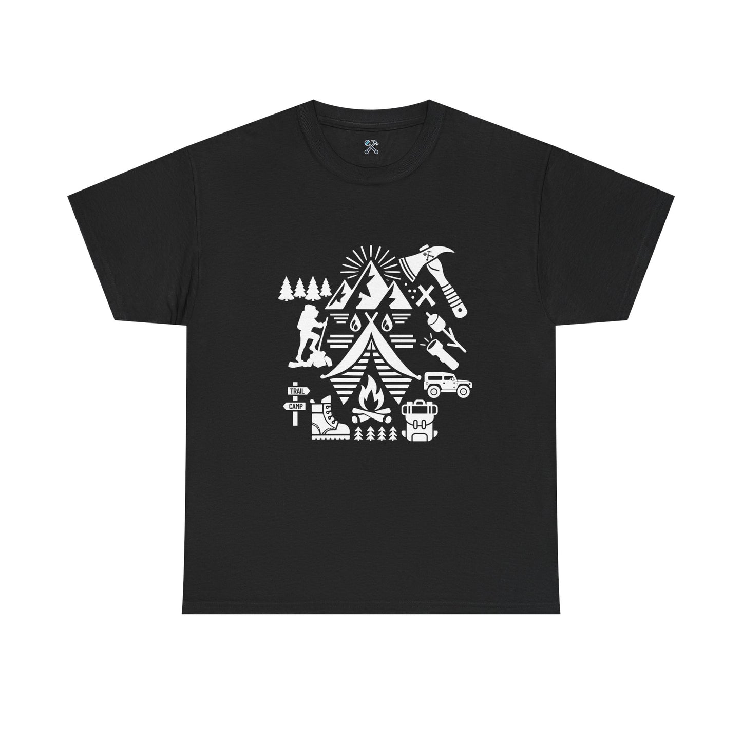 High Contrast Camping Scene Tee