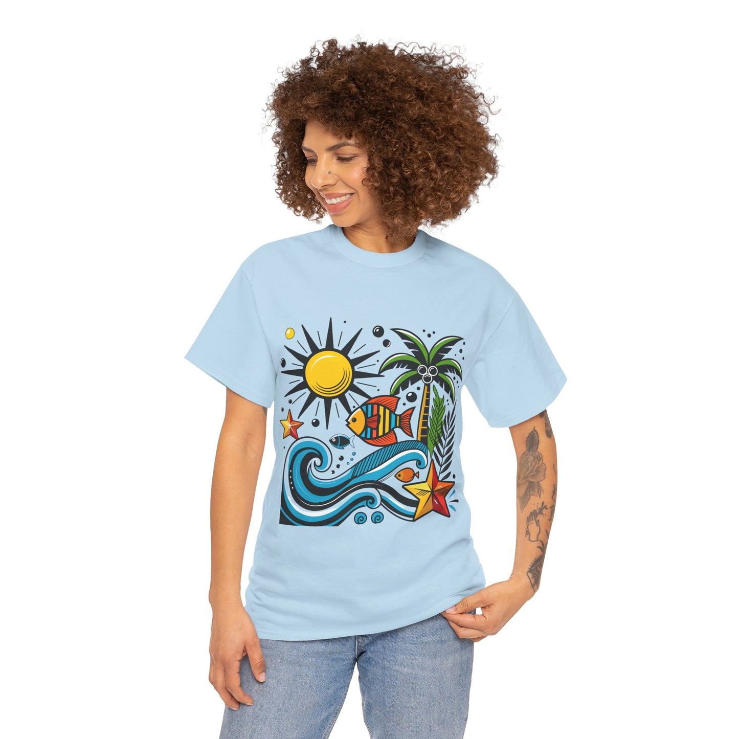 Paradise in Pattern High Contrast Tee
