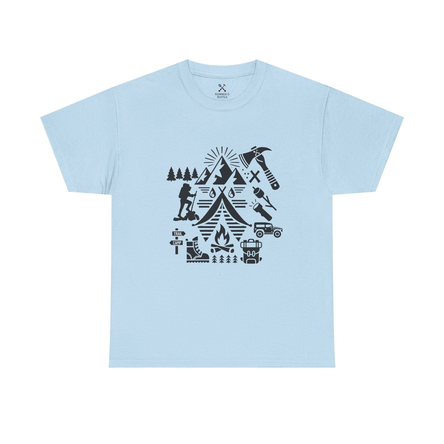 High Contrast Camping Scene Tee