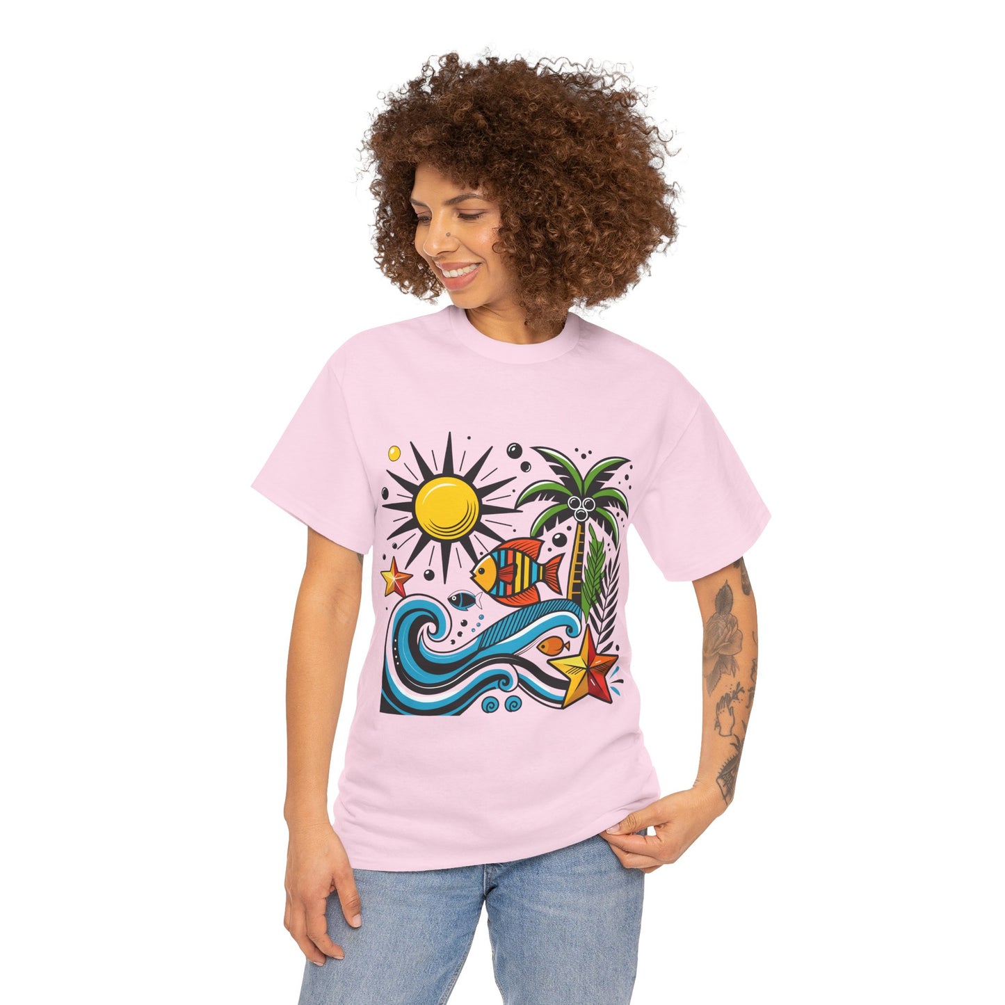 Paradise in Pattern High Contrast Tee