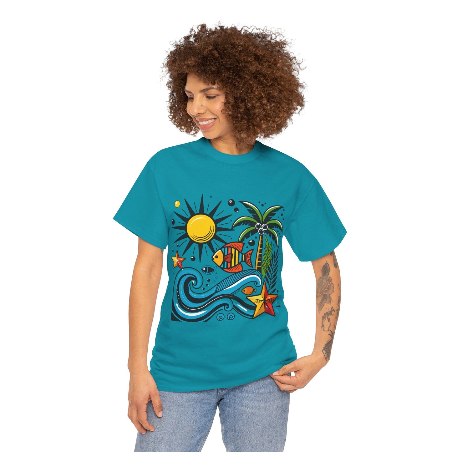 Paradise in Pattern High Contrast Tee