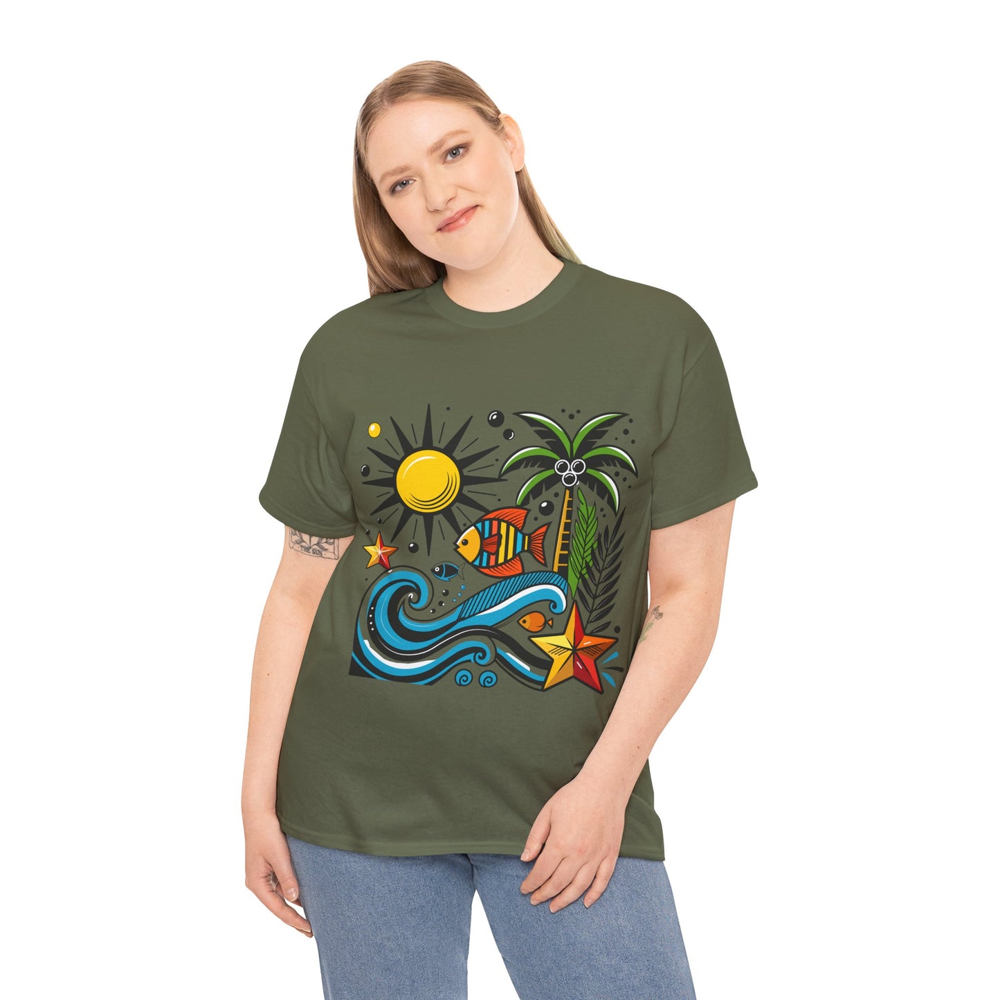 Paradise in Pattern High Contrast Tee