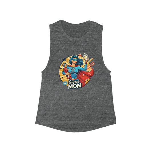 Mom of Steel Women's Flowy Scoop Muscle Tank