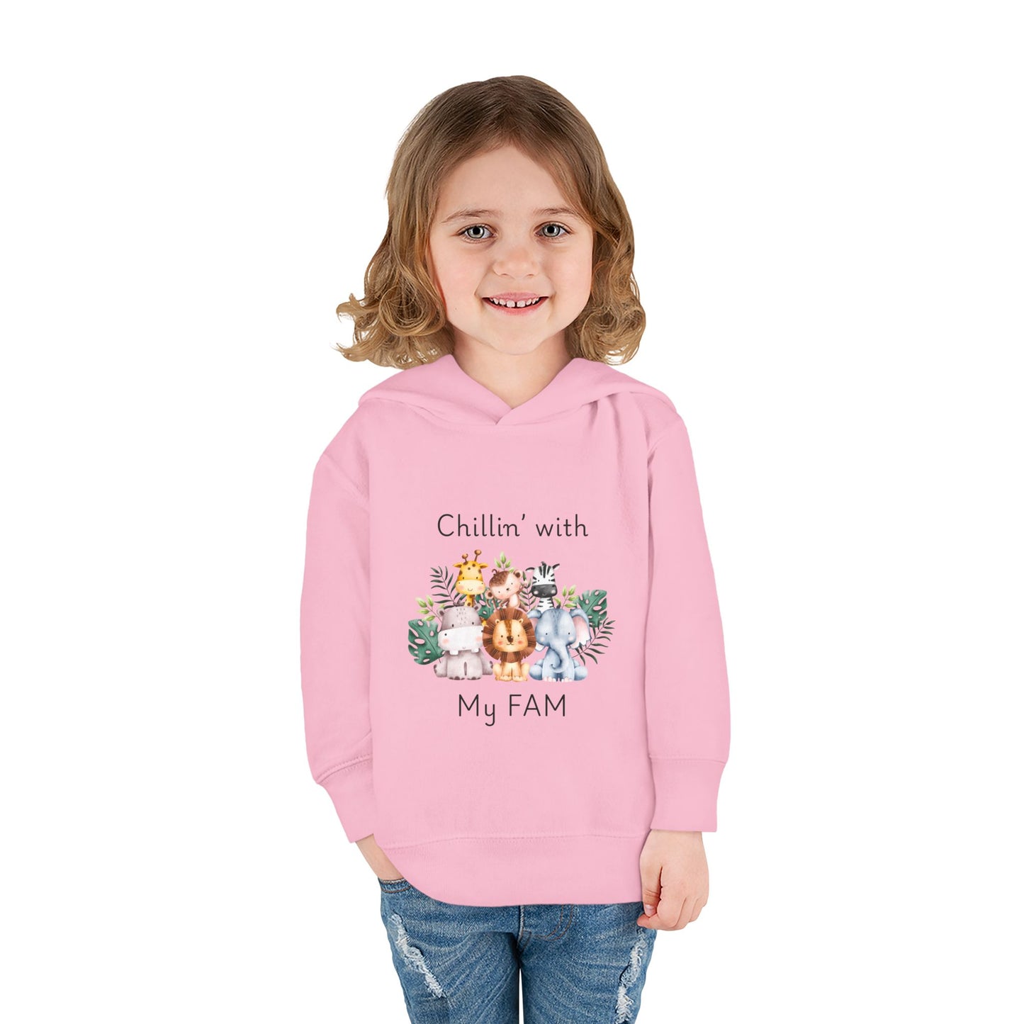 Chillin with My Fam Toddler Fleece Hoodie