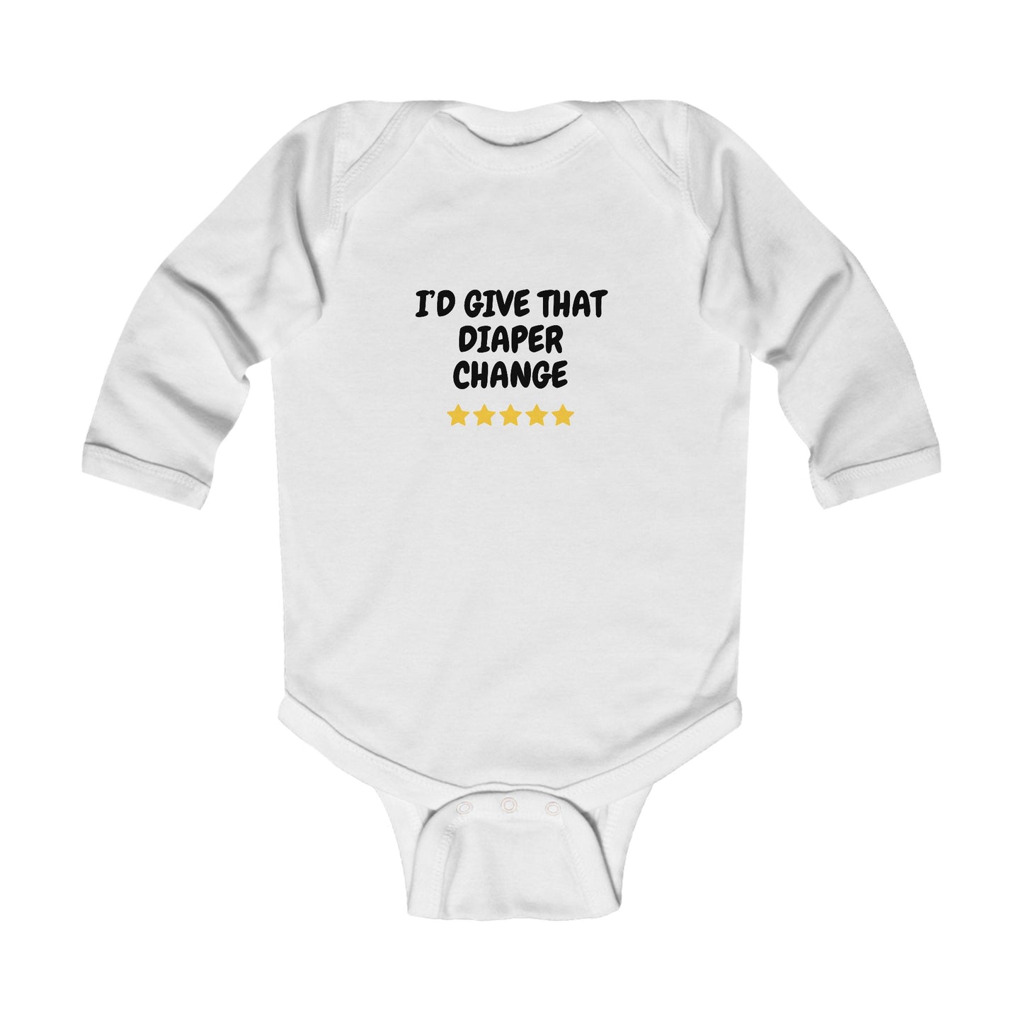 5 Star Diaper Change Infant Long Sleeve Bodysuit