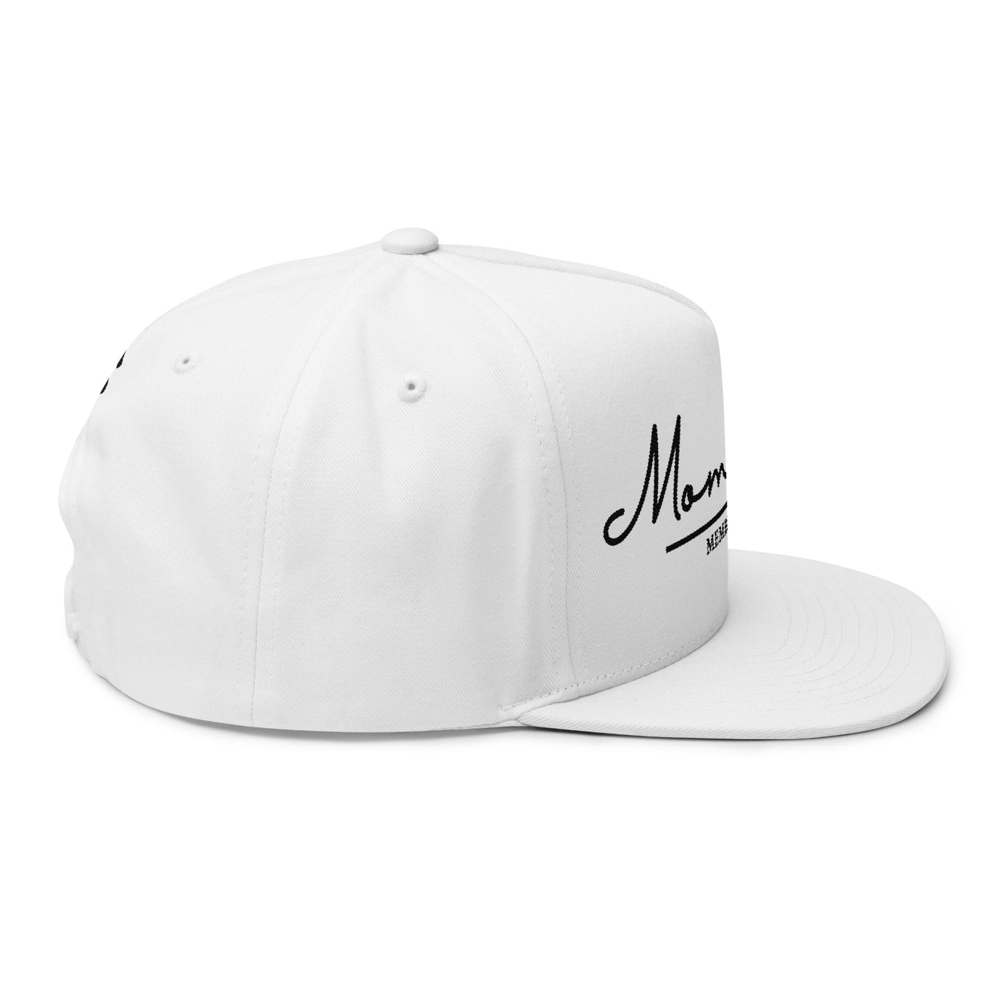 Mom Club Members Only Flat Bill Hat - Embroidered