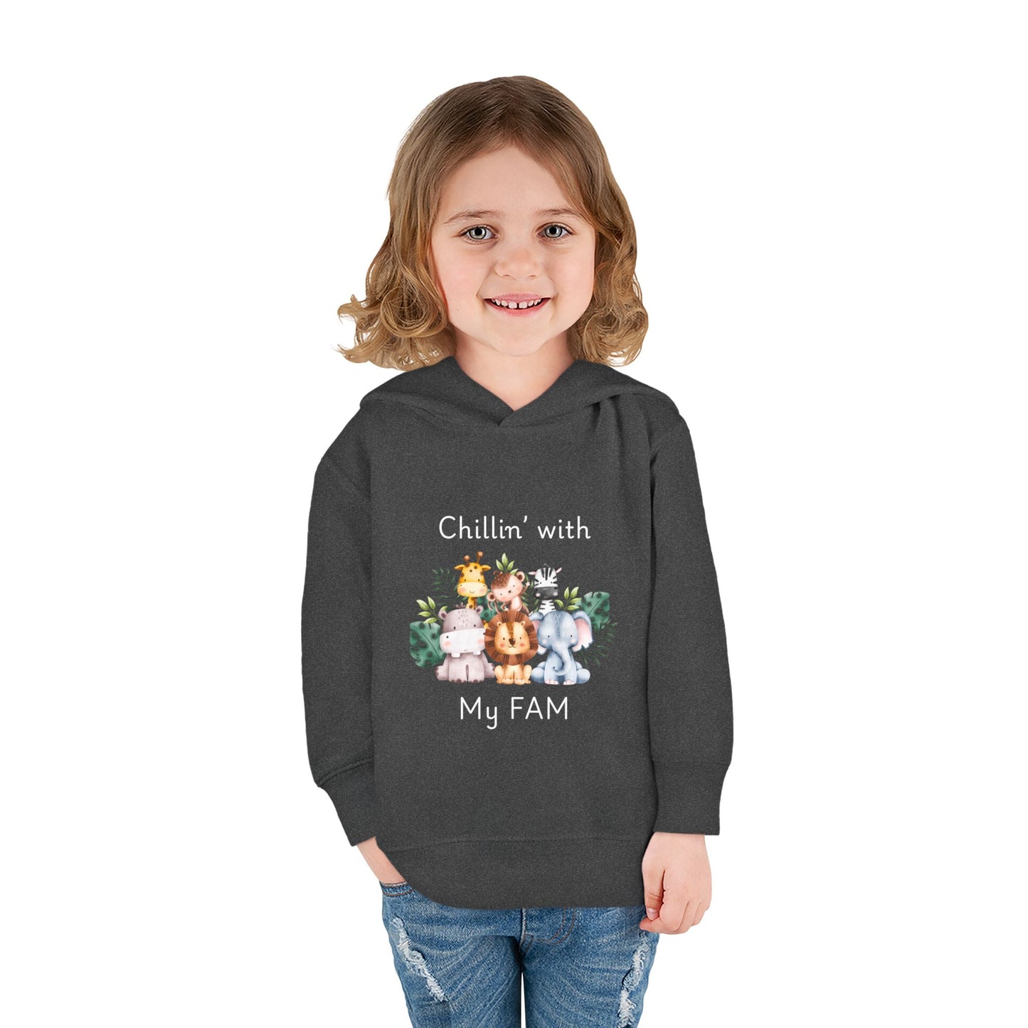 Chillin with My Fam Toddler Fleece Hoodie