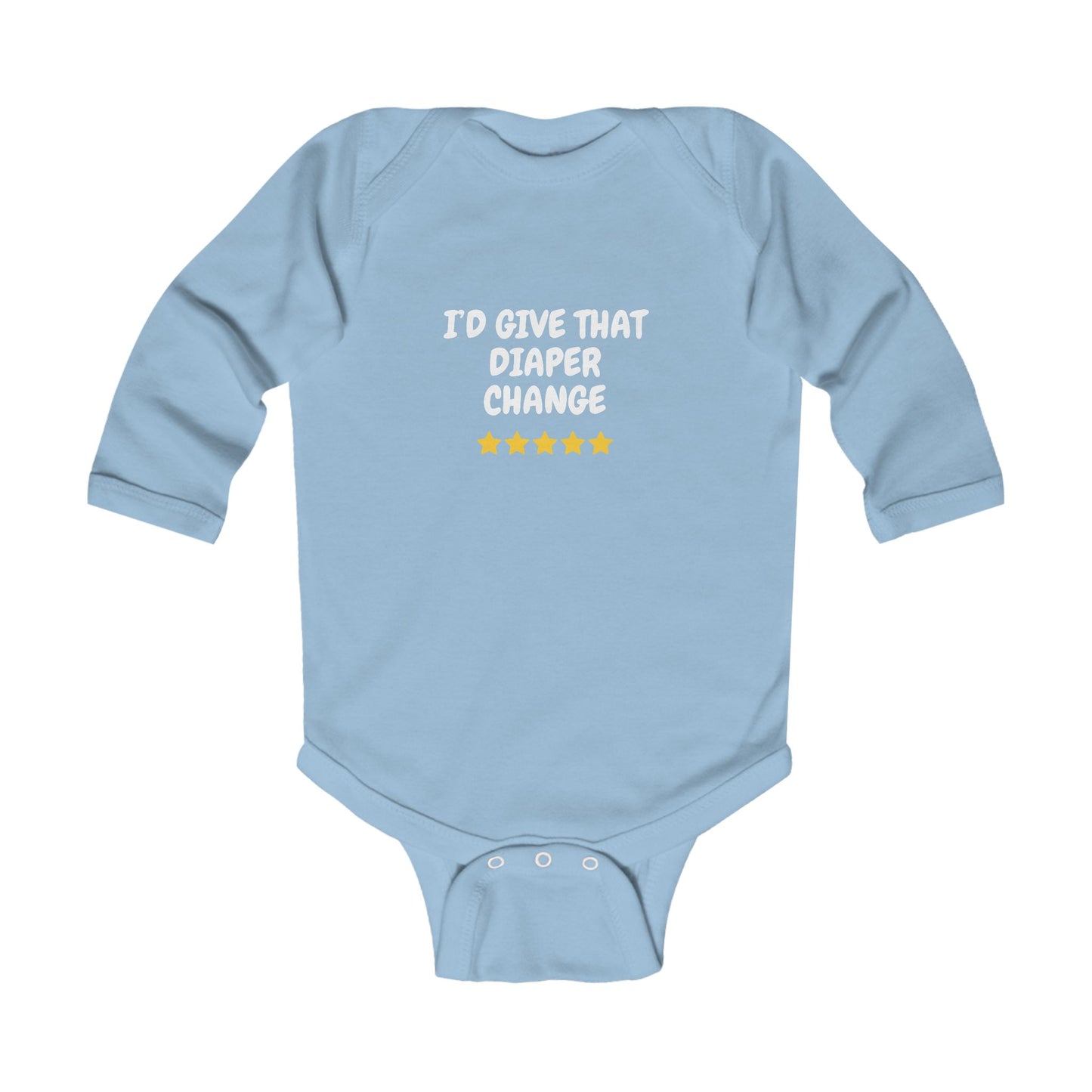 5 Star Diaper Change Infant Long Sleeve Bodysuit