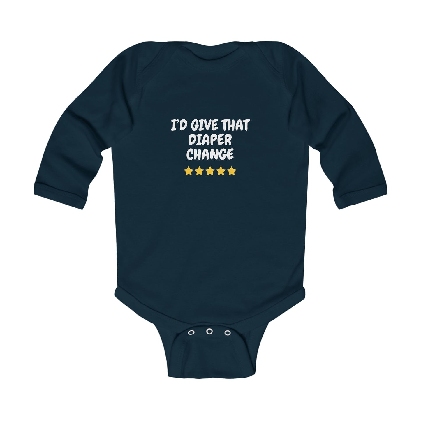5 Star Diaper Change Infant Long Sleeve Bodysuit