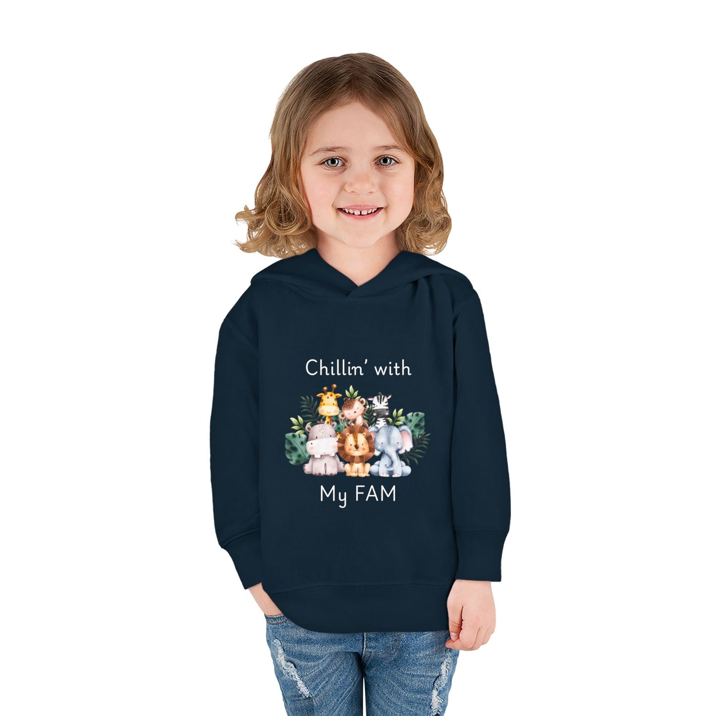 Chillin with My Fam Toddler Fleece Hoodie