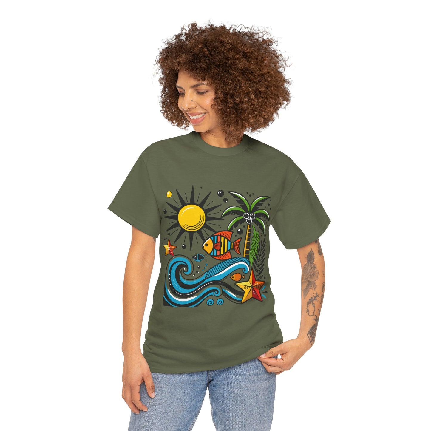 Paradise in Pattern High Contrast Tee